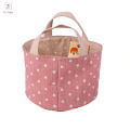 Jute Cotton Waterproof Toy Organizer colorful Storage baby clothing storage organizer bag